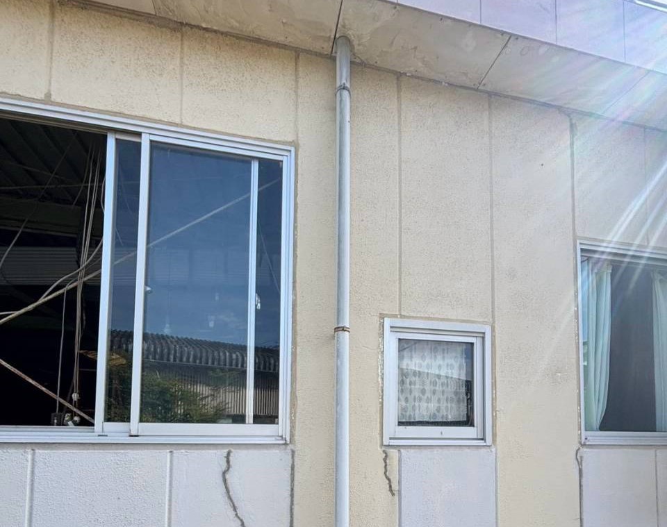 久留米市　V様　屋上かベ　着工 (2)